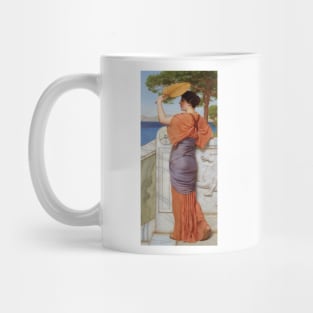 On the Balcony by John William Godward Mug